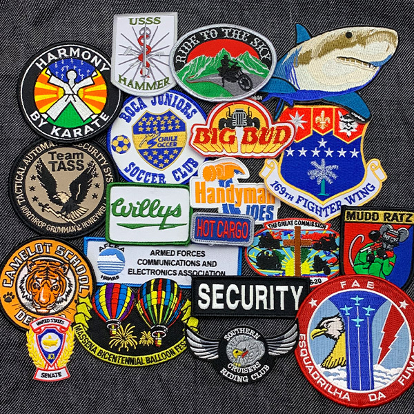 custom fabric embroidered patch badges sew